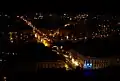Osvětlená Gočárova třída v noci