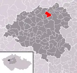 Hředle na mapě