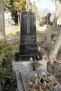 Hrob na hřbitově v Karviné-Dolech