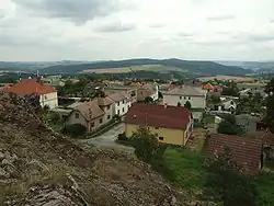 Pohled na Hudlice z Hudlické skály