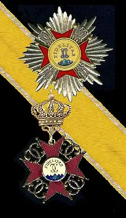 Řádová hvězda, odznak řádů a velkostuha
