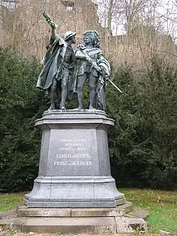 Sousoší rytířů Huttena a Sickingena, hrad Ebernburg