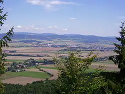 Křinice a Broumov od kaple Hvězda