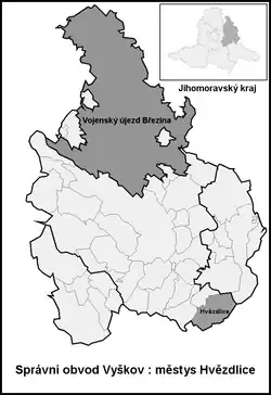 Hvězdlice na mapě