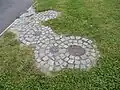 Poklopy podzemních hydrantů v Praze-Dejvicích