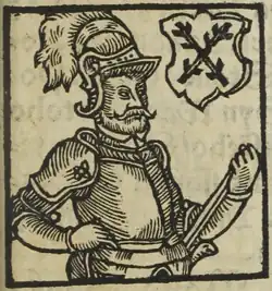 Hynek Berka z Dubé (B. Paprocký, Zrcadlo slavného Markrabství moravského, 1593)