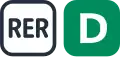 Logo RER D podle standardů Île-de-France Mobilités
