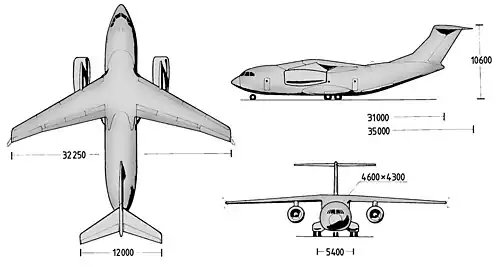 Nákres IL-214 MTA