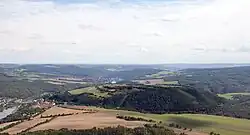 Oppidum Stradonice od severozápadu
