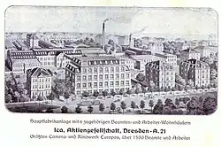 Areál továrny Ica v roce 1913