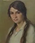 Slezská dívka (olej)