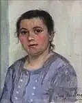 Služebná slečna Mašková (olej)
