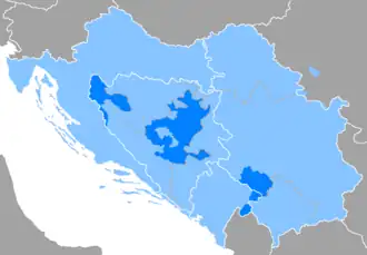 Mapa rozšíření jazyka