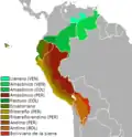 Španělština na severo-západě Jižní Ameriky