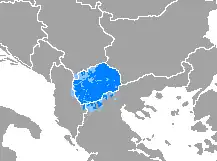 Mapa rozšíření jazyka