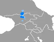 Mapa rozšíření jazyka