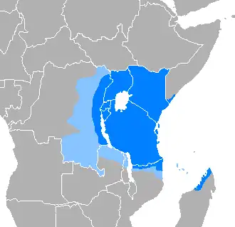 Mapa rozšíření jazyka
