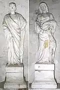 Pallas Athéna a Artemis (mramor)