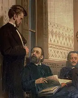 Zleva Eduard Nápravník, Bedřich Smetana a Karel Bendl