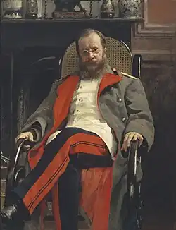 Portrét Césara Kjue od Ilji Repina (1890)