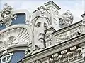 Výzdoba budovy na Elizabetes iela 10b