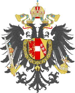 Orel rakouského císařství („malý znak“ od r. 1815)