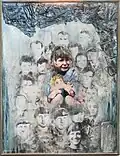 In memoriam 2020, (kombinovaná technika na plátně; 155 × 145 cm)