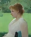 V létě 1887, soukromá sbírka. Portrét Ellen Perry Peirsonové.