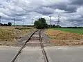 Vlečka, pohled směrem od areálu rozvodny