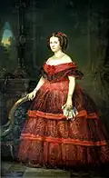 Portrét infantky Isabely od Carla Luise de Ribera y Fieve, cca 1860