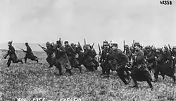 Francouzská pěchota s bajonety, 1914