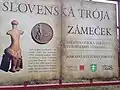Informační tabule naleziště v lokalitě Zámeček