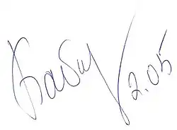 Inga Babakovová – podpis
