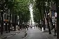 Čtvrť Insadong známá díky svým čajovnám a moderním galeriím