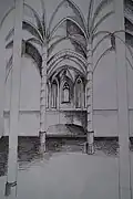 Nákres interiéru kostela