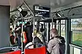 Přední část interiéru pražského vozu