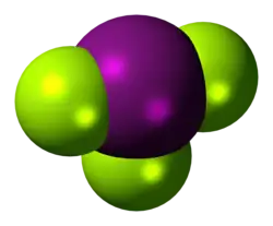 Kalotový model fluoridu joditého