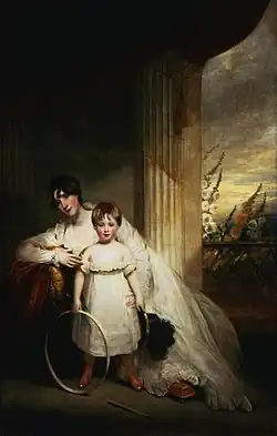 Georgiana St. Leger se synem Pascoe St Leger Grenfellem, asi 1800