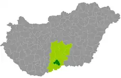 okres Jánoshalma na mapě Maďarska