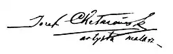 Józef Chełmoński – podpis