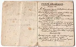 Sešitek žalmů psaný sv. Janem Nep. Neumannem, 1832.