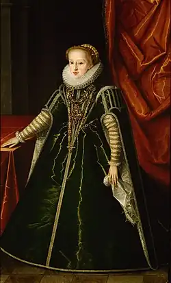Gregoria Maxmiliána v období let 1592/1593 autor portrétu Jakob de Monte
