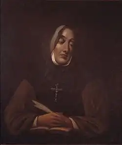Portrét Marguerite d'Youville od Jamese D. Duncana v muzeu McCorda Stewarta v Montréalu