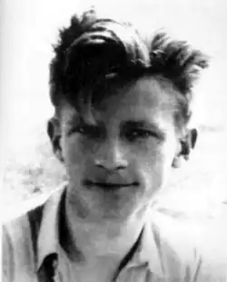 Podharcmistr Jan Bytnar ("Rudy", 1921–1943), pro jehož osvobození byla akce naplánována (foto poč. 40. let).