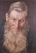 Zamyšlený muž (olej na kartonu)
