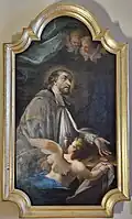 Anděl podává sv. Janu Nepomuckému jazyk, Olomouc–Nová Ulice (1740)