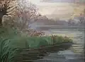 Jan Trefný Soumrak nad rybníkem