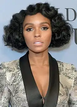 Janelle Monáe na premiéře filmu Skrytá čísla v prosinci 2016