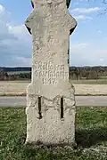 Zadní strana soklu, nápis: "Nákladem Jozefa Jansy 1847."