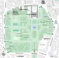 Lucemburská zahrada – plánek